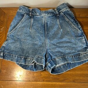 High waisted denim shorts